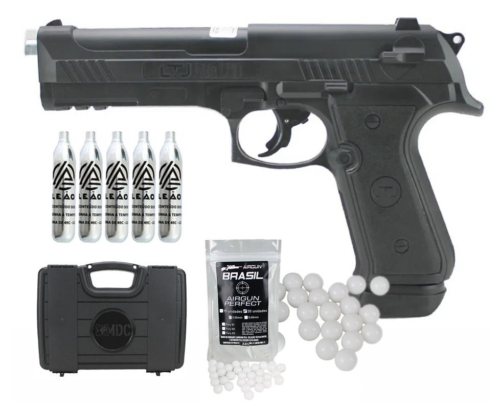 Pistola CO2 LTL Alfa 1.50 .50 + Co2 + BBS + Case Premium