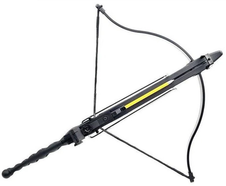 Besta / Balestra 80 libras Cobra Black Polímero - EK Archery + Kit 12 Setas de Plastico - 6,5"