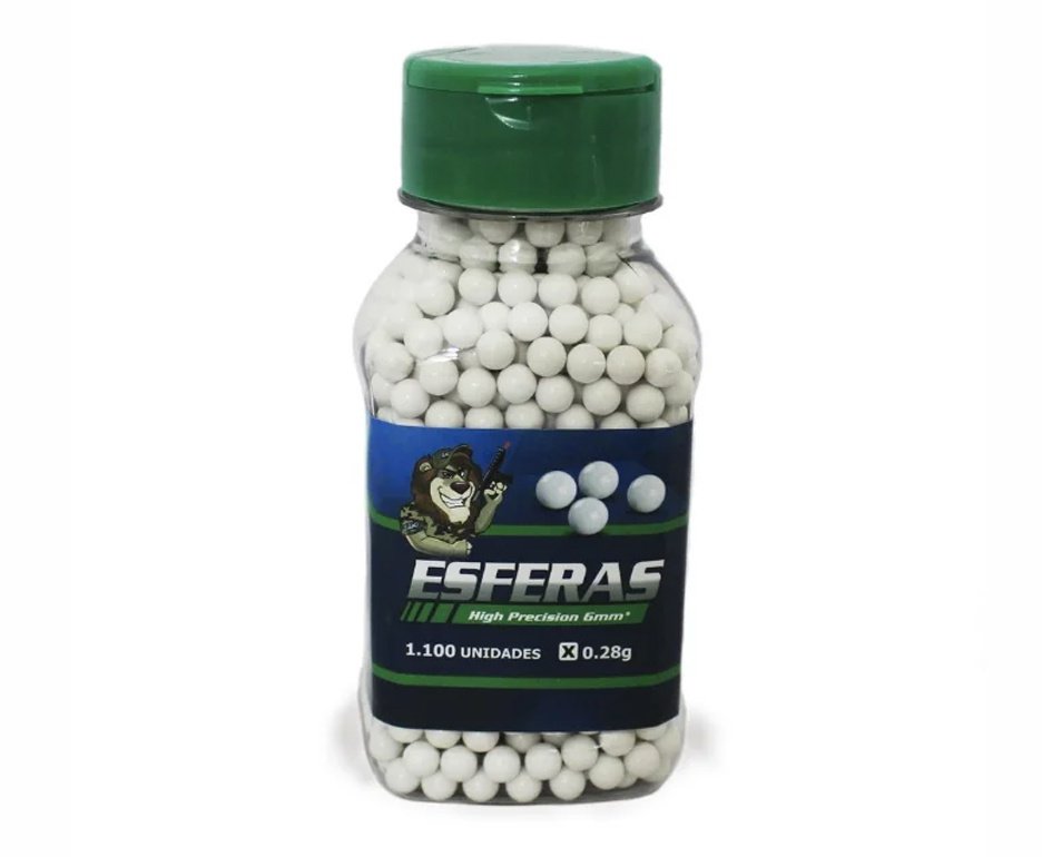 Esfera Munição Airsoft Leão 0,28 Gr - 6,0mm - 1.100 Un