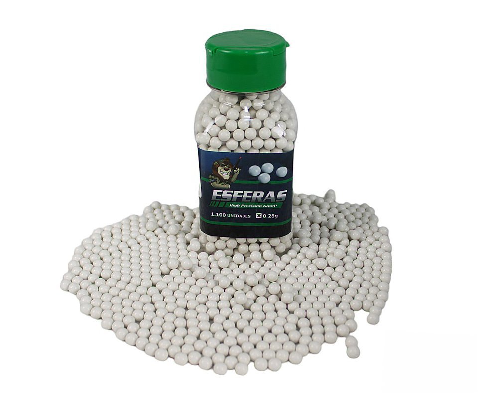 Esfera Munição Airsoft Leão 0,28 Gr - 6,0mm - 1.100 Un