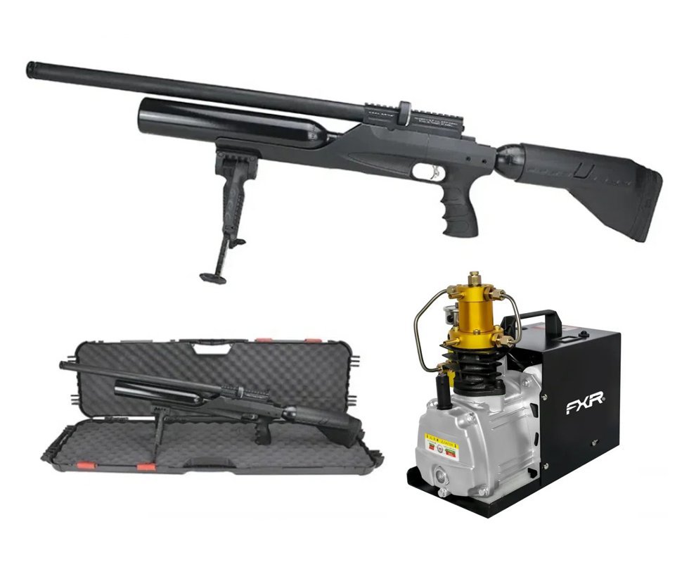 Carabina PCP Puncher Bigmax X Black 5.5 + Compressor 110V - 300Bar