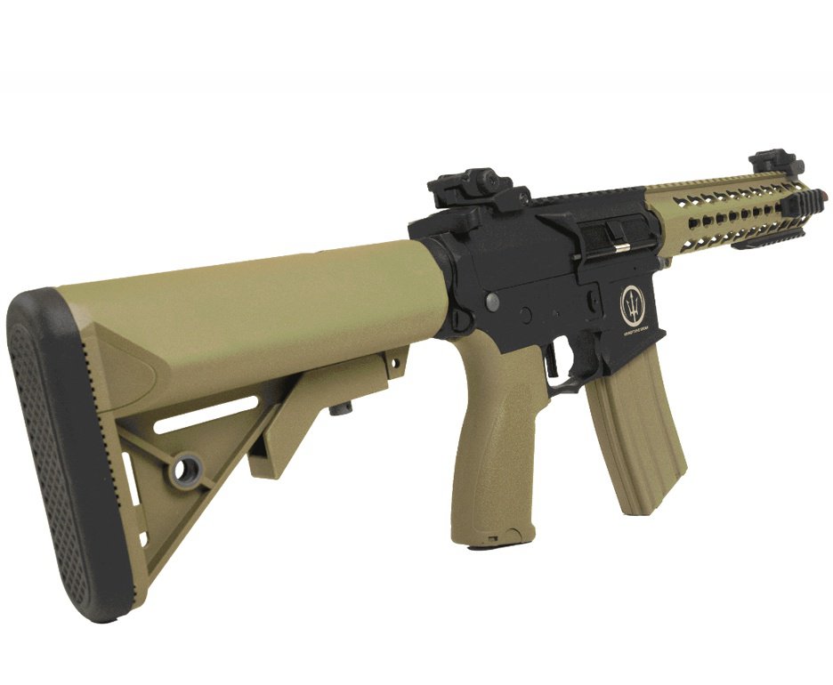 Artefato Pressão Airsoft Rossi AR15 Neptune 10 Short Tan Elet 6mm