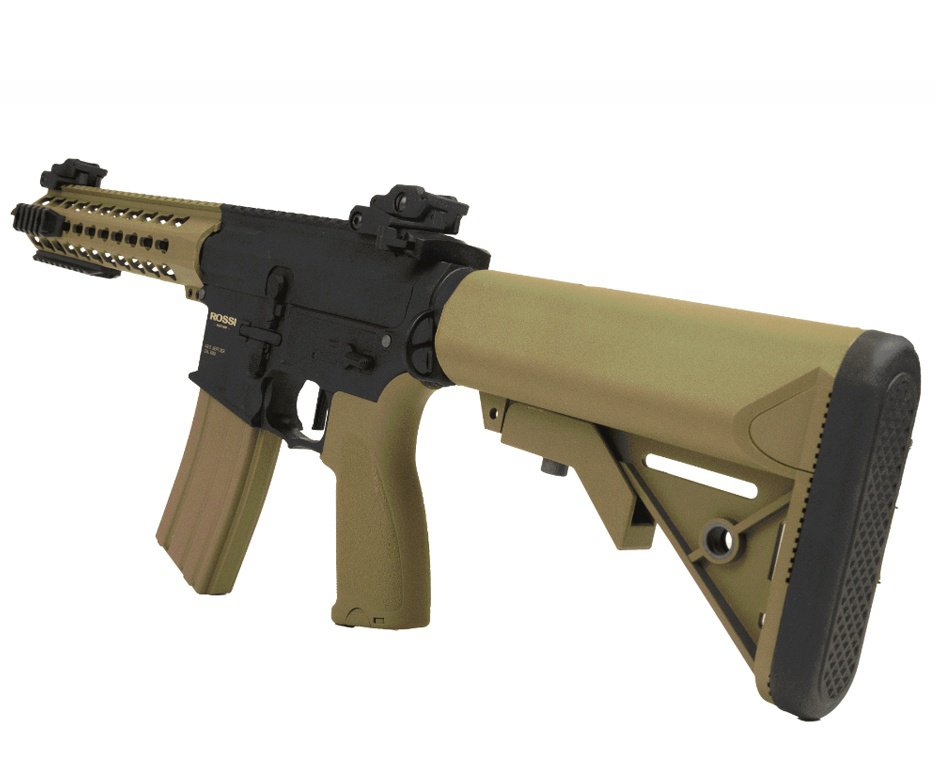 Artefato Pressão Airsoft Rossi AR15 Neptune 10 Short Tan Elet 6mm