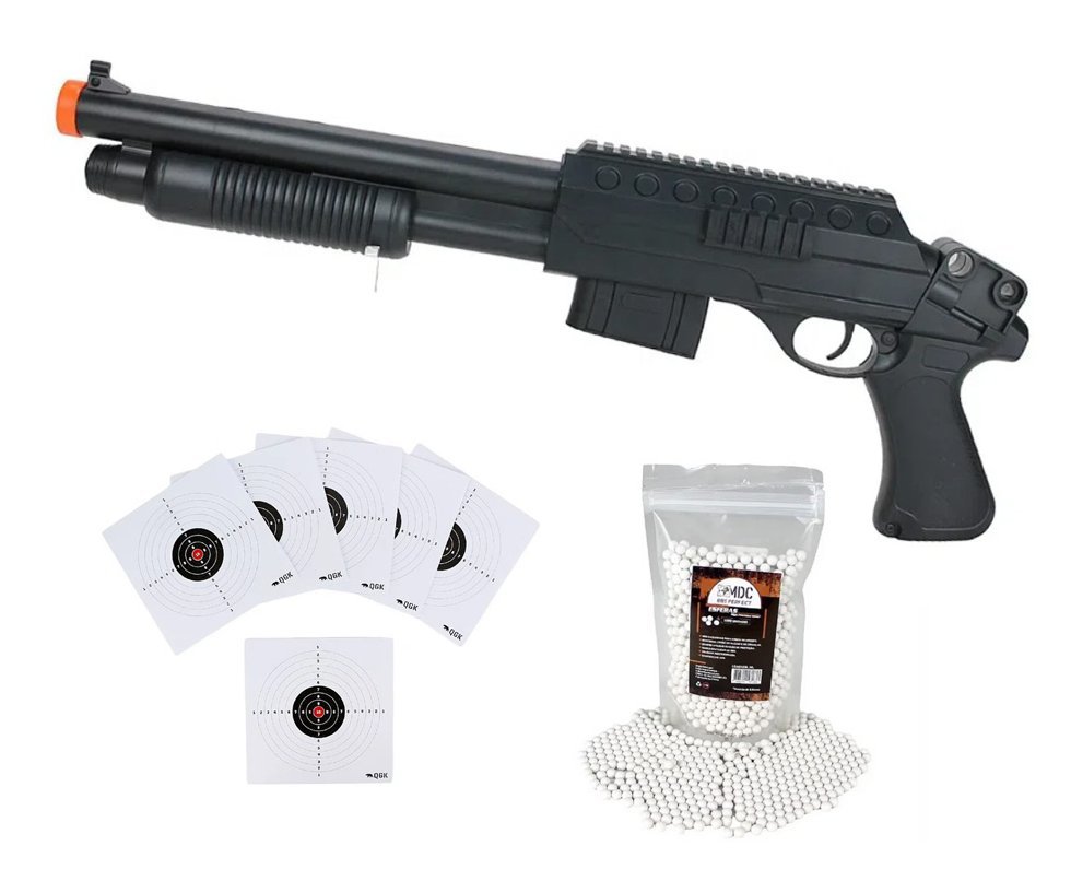 Shotgun de Airsoft VG Pump Tactical Short Mola 6mm Rossi + 1000bbs 0,12g