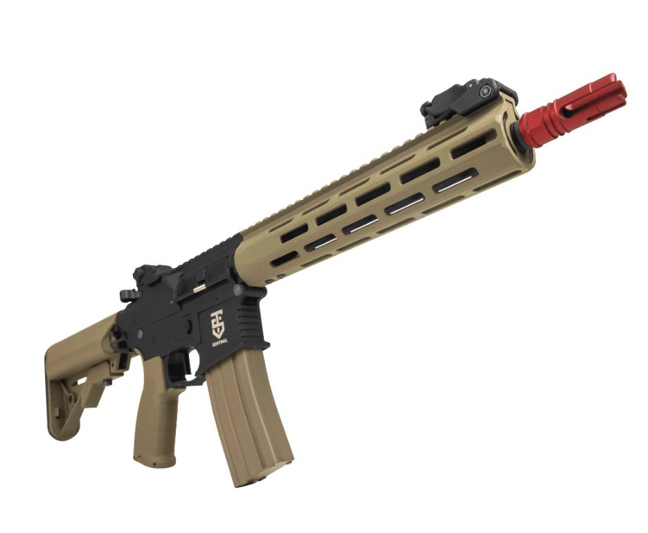 Artefato Pressão Airsoft Rossi AR15 Neptune 10 Tan M-LOK Elet 6mm