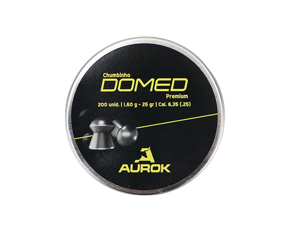 Chumbinho Aurok Premium Domed  6,35mm c/ 200 unid