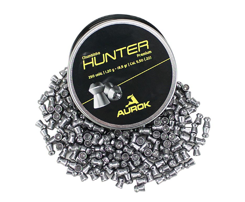 Chumbinho Aurok Premium Hunter 5,5mm precisão 250unid