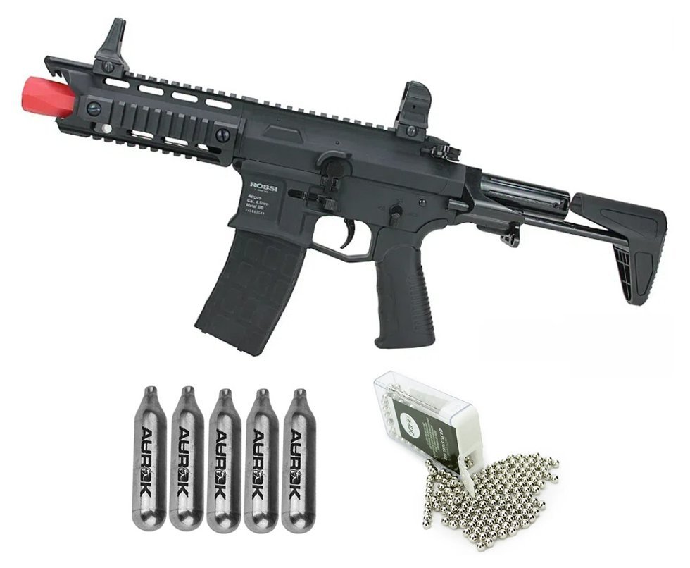 Rifle CO2 AR15 Dragon Full Auto 4,5 + BBS + CO2