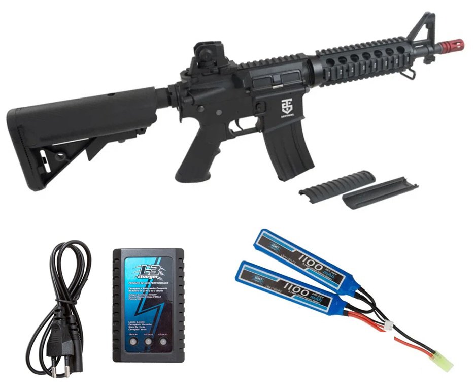 Rifle Airsoft Neptune M4 Sentinel CQB-R Full Metal + Carregador + Bateria