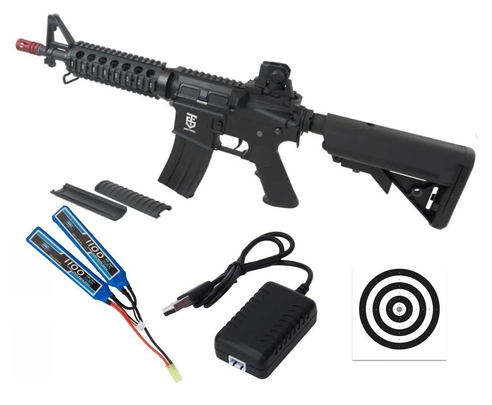 Rifle Airsoft Neptune M4 Sentinel CQB-R Full Metal + Carregador + Bateria
