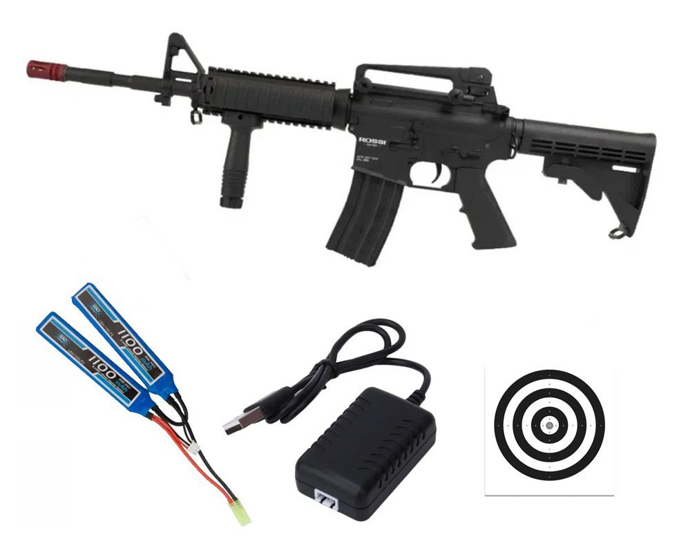 Rifle Airsoft Sentinel M4A1 CAR RIS Full Metal Neptune + Bateria + Carregador