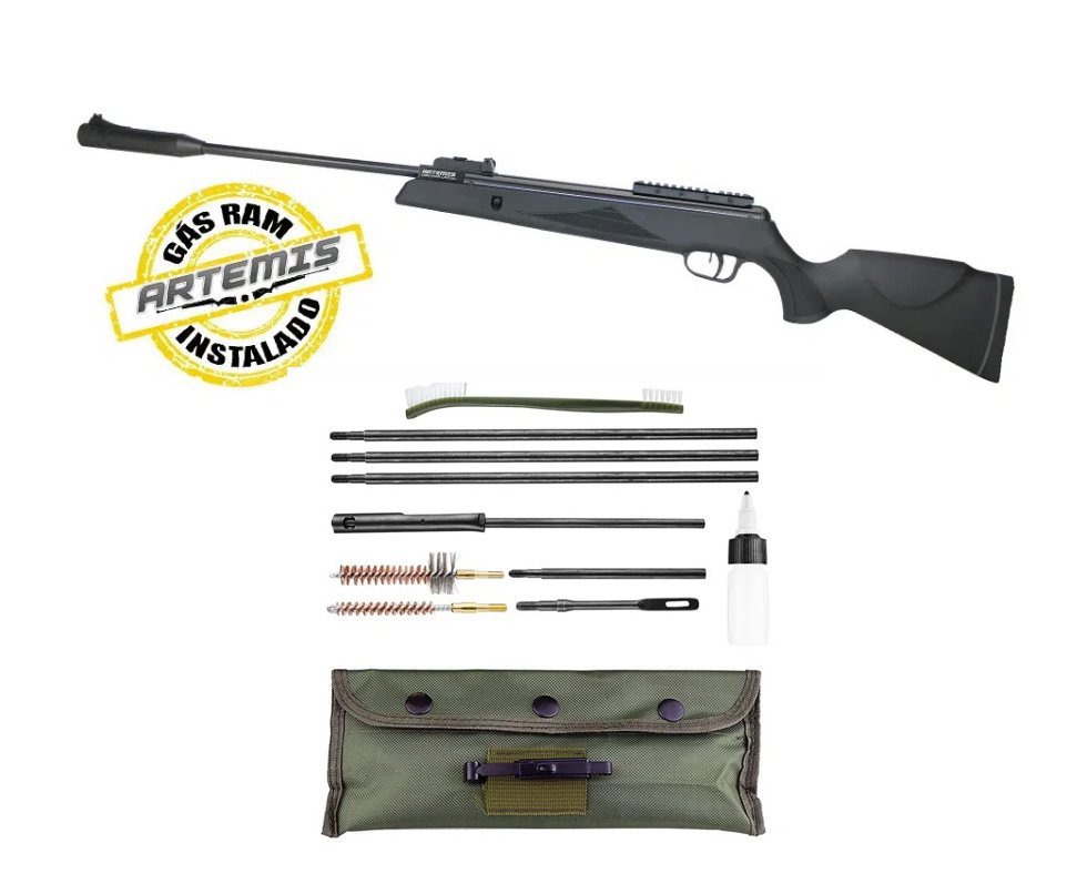 Carabina De Pressão Black Hawk 5.5 Artemis + Kit Limpeza