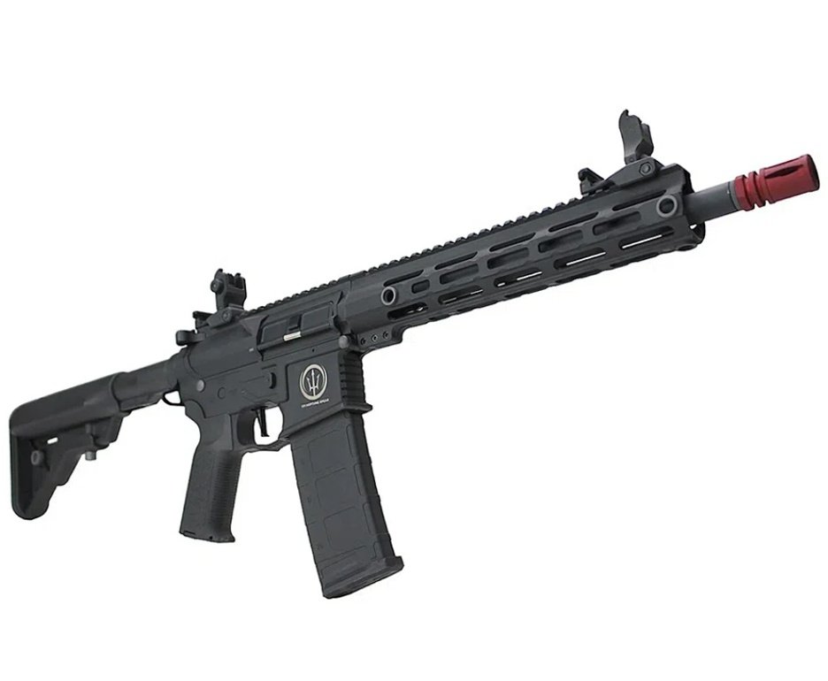 Rifle Airsoft AEG AR15 Neptune 10" Plus Gatilho ETU Programável 6mm - Rossi + Bateria + Carregador + Capa + BBS + Red Dot