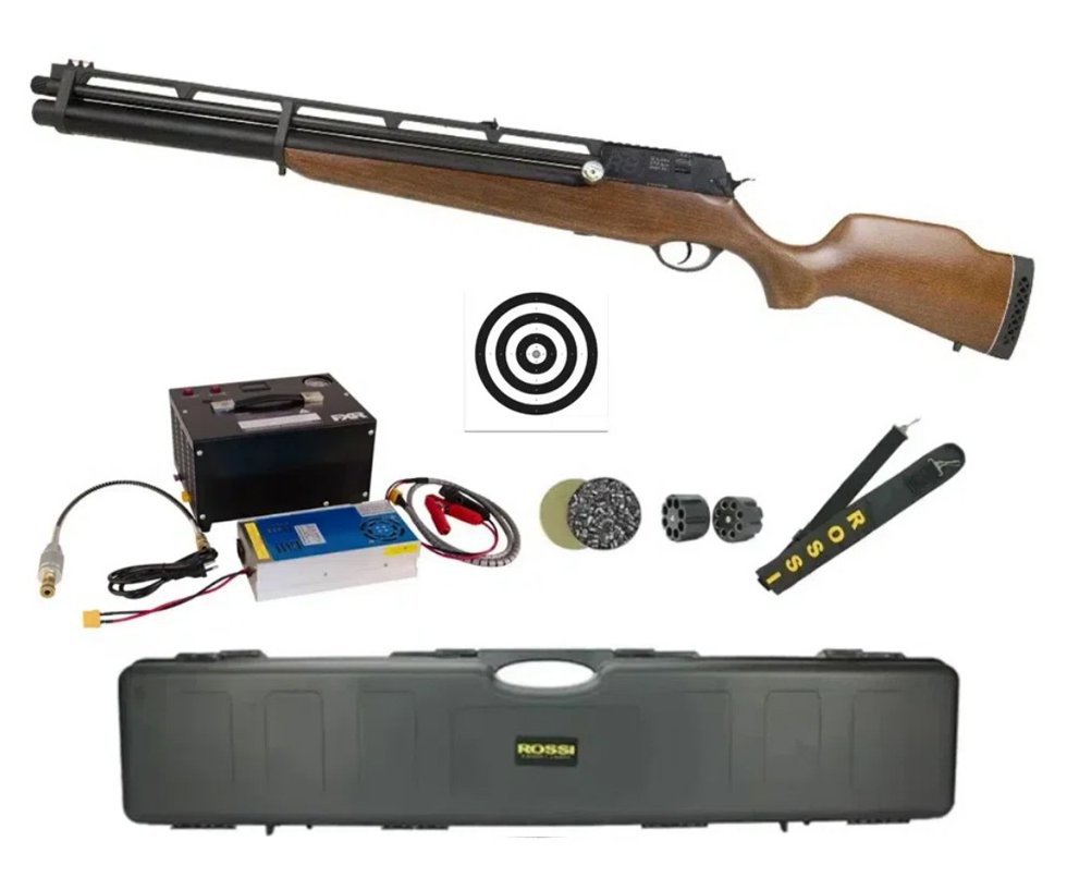 Carabina De Pressão Pcp Rossi R8 5,5 G4 VR + Compressor portatil
