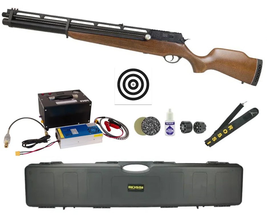 Carabina De Pressão Pcp Rossi R8 5,5 G4 VR + Compressor portatil