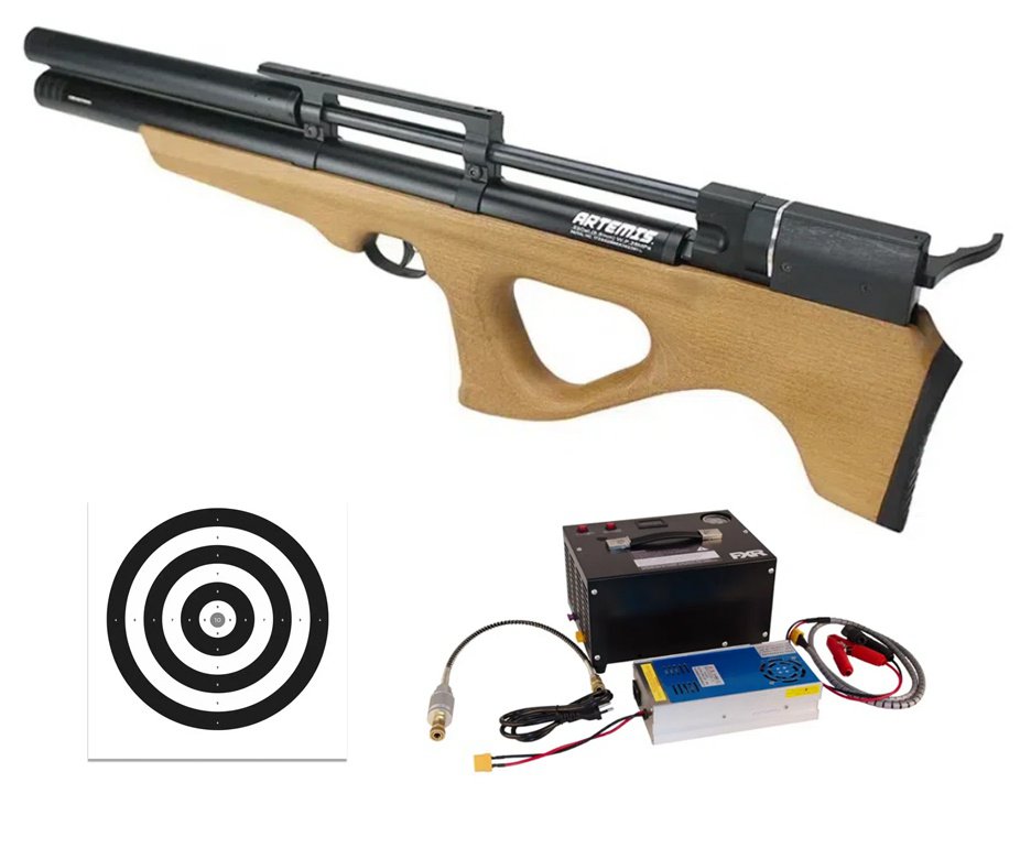 Carabina PCP Artemis P15 Killer Bull PUP 5.5 - FXR Artemis + Compressor de ar para PCP Compacto portátil 300BAR 110V/220V/12V SMART PTT KMD
