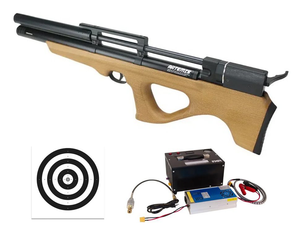 Carabina PCP Artemis P15 Killer Bull PUP 5.5 - FXR Artemis + Compressor de ar para PCP Compacto portátil 300BAR 110V/220V/12V