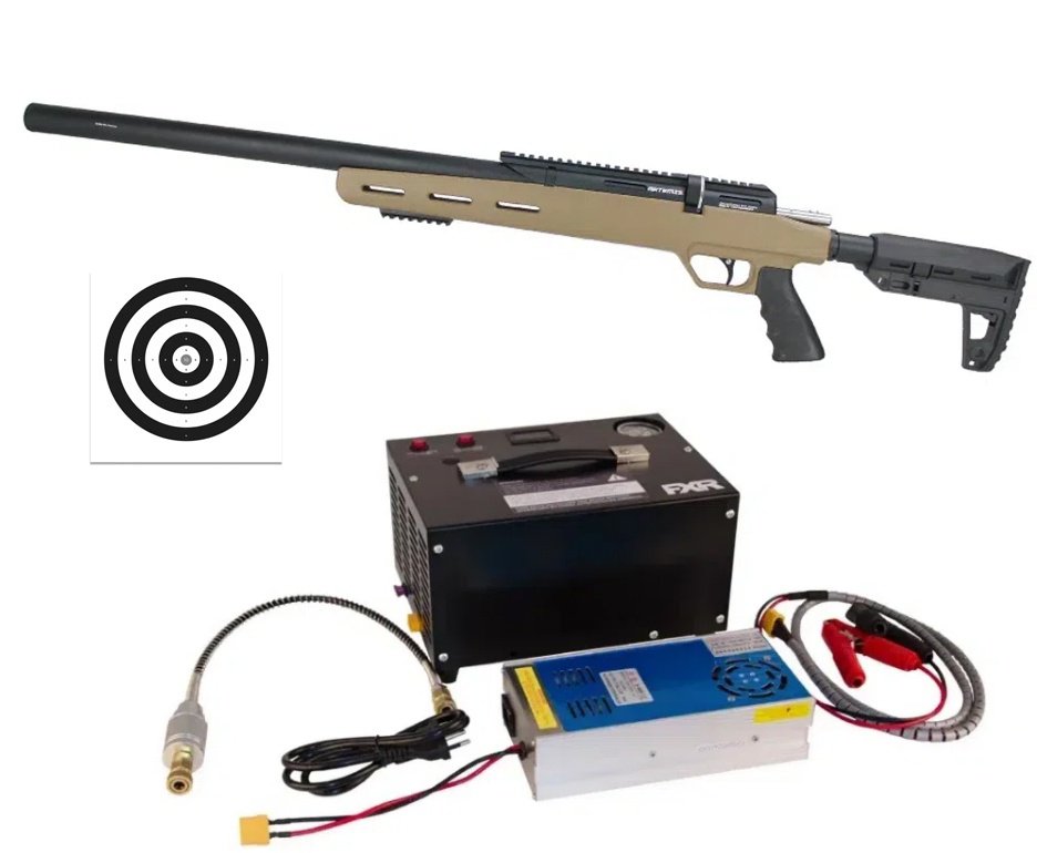 Carabina de Pressão PCP Artemis M30C Upper 5,5mm + Compressor de ar para PCP Compacto portátil 300BAR 110V/220V/12V