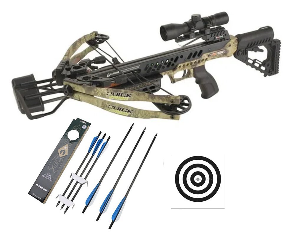 Besta/Balestra Composta Quick Strike 185 lbs + Luneta 4x32 + 3 Flechas de Fibra De Carbono