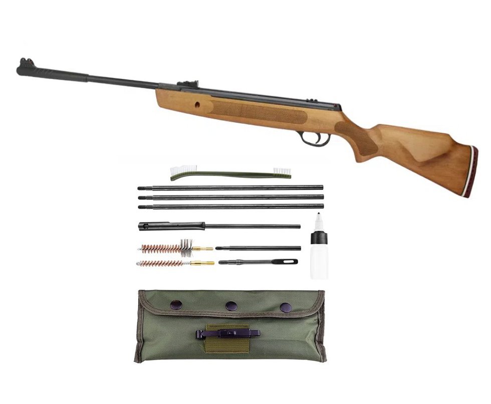 Carabina De Pressão Hatsan Striker 1000x Madeira 5,5 + Kit de Limpeza