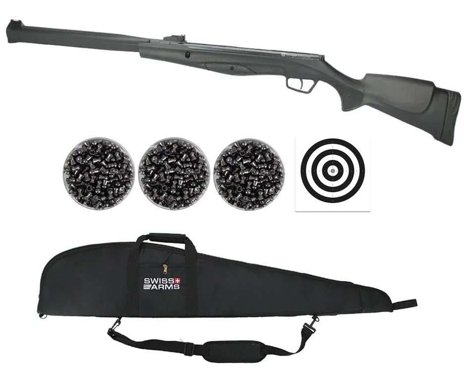 Carabina De Pressão Stoeger Rx20 Nitro S3 Supressor 5.5 + Capa + Alvos + Chumbos