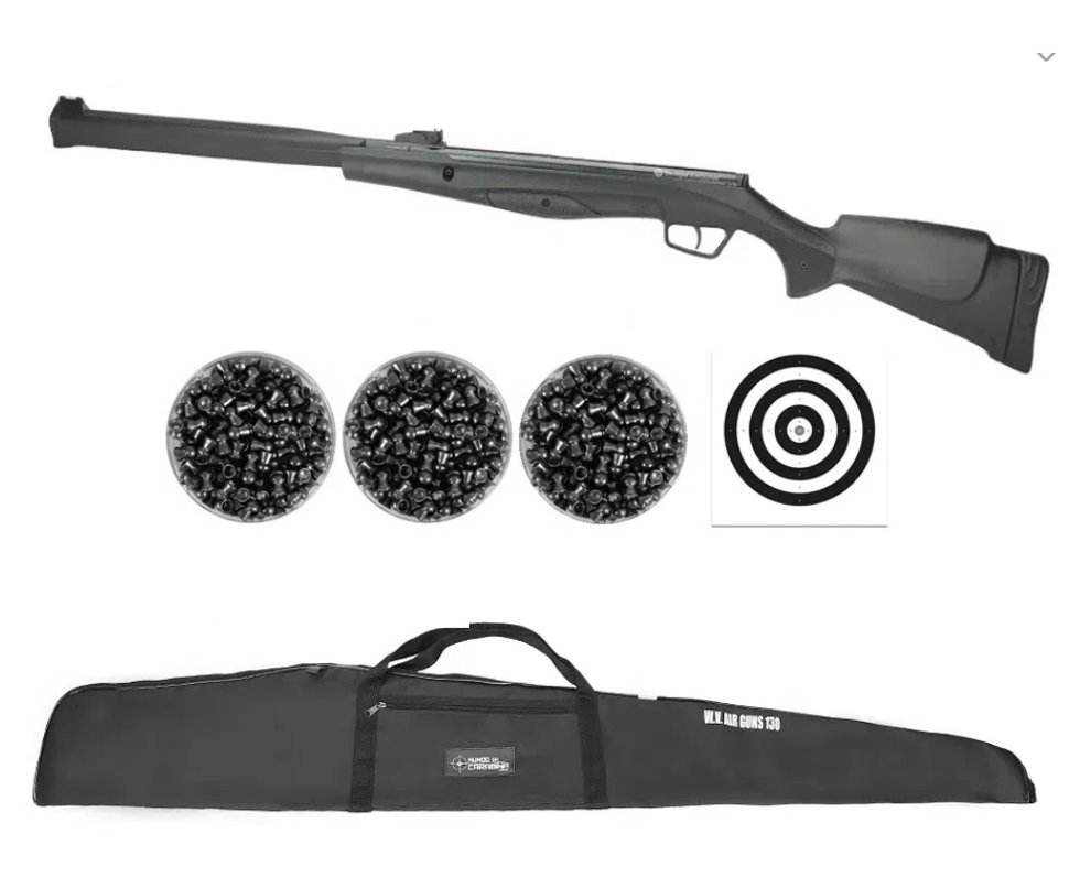 Carabina De Pressão Stoeger Rx20 Nitro S3 Supressor 5.5 + Capa + Alvos + Chumbos