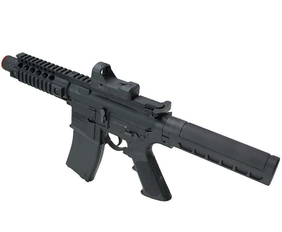 Rifle de Pressão CO2 M4 MPW A4-P Full Auto Blowback 4,5 + Co2 + BBS