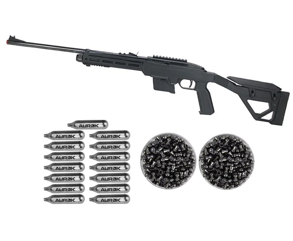 Carabina de Pressão CO2 Crosman 1077 TAC Semi auto 4,5 + BBS + CO2