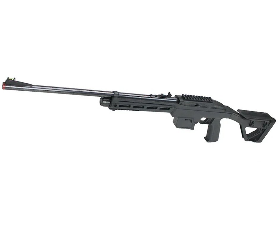 Carabina de Pressão CO2 Crosman 1077 TAC Semi auto 4,5 + BBS + CO2 + Luneta + Alvos + Capa