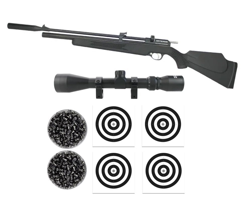 Carabina De Pressão PCP PR900S G2 Polímero 5,5 + Luneta 3-9x40 + Chumbos + Alvos