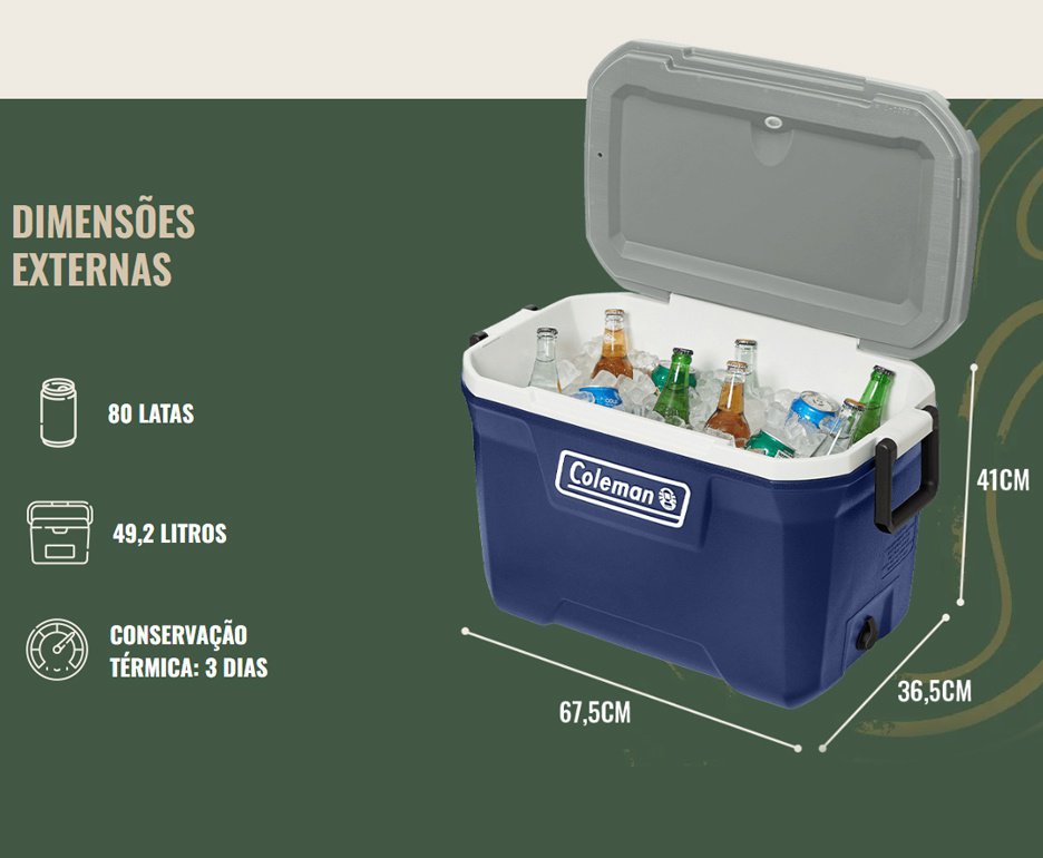 Caixa Térmica 316 Séries 52 QT 49L Lakeside - Coleman