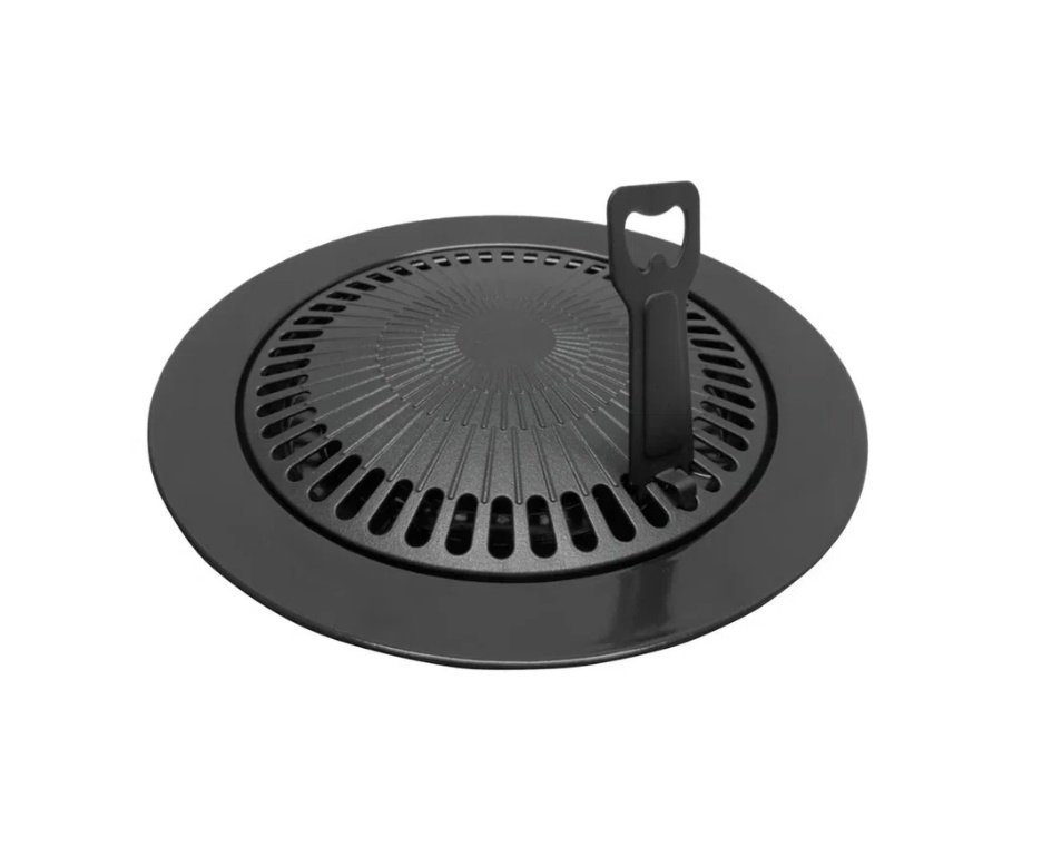 Fogareiro Frontier Portatil Para Cozinha E Camping Preto + Refil + Grill Plate