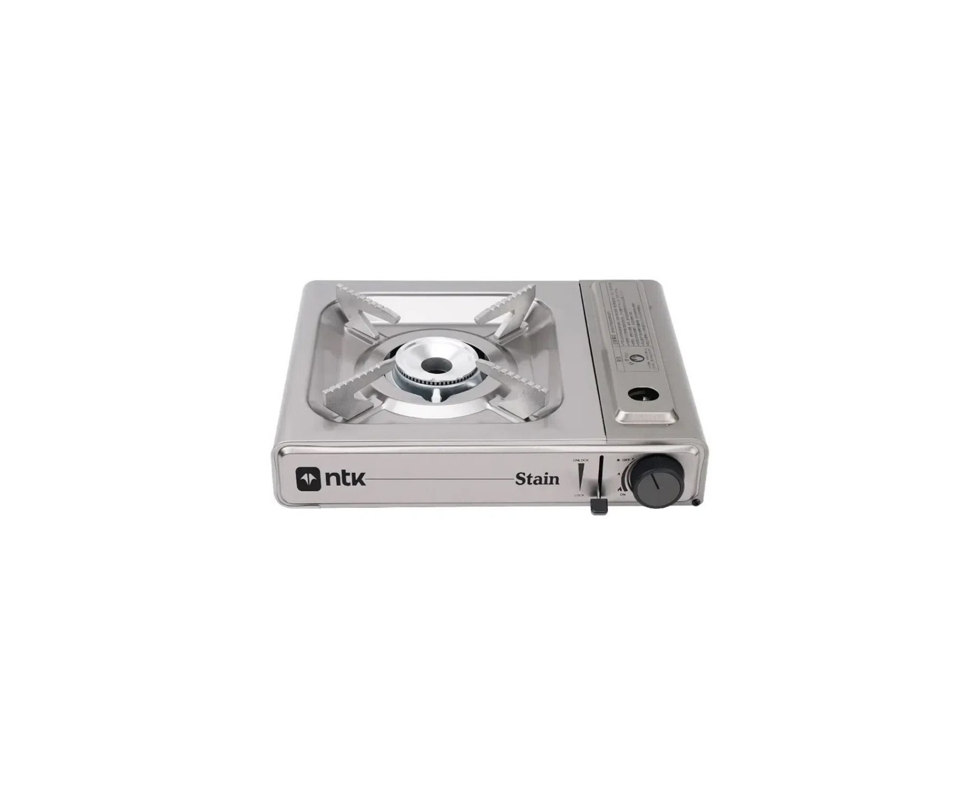 Fogareiro Frontier Inox Portatil Stain + Refil + Grill Plate