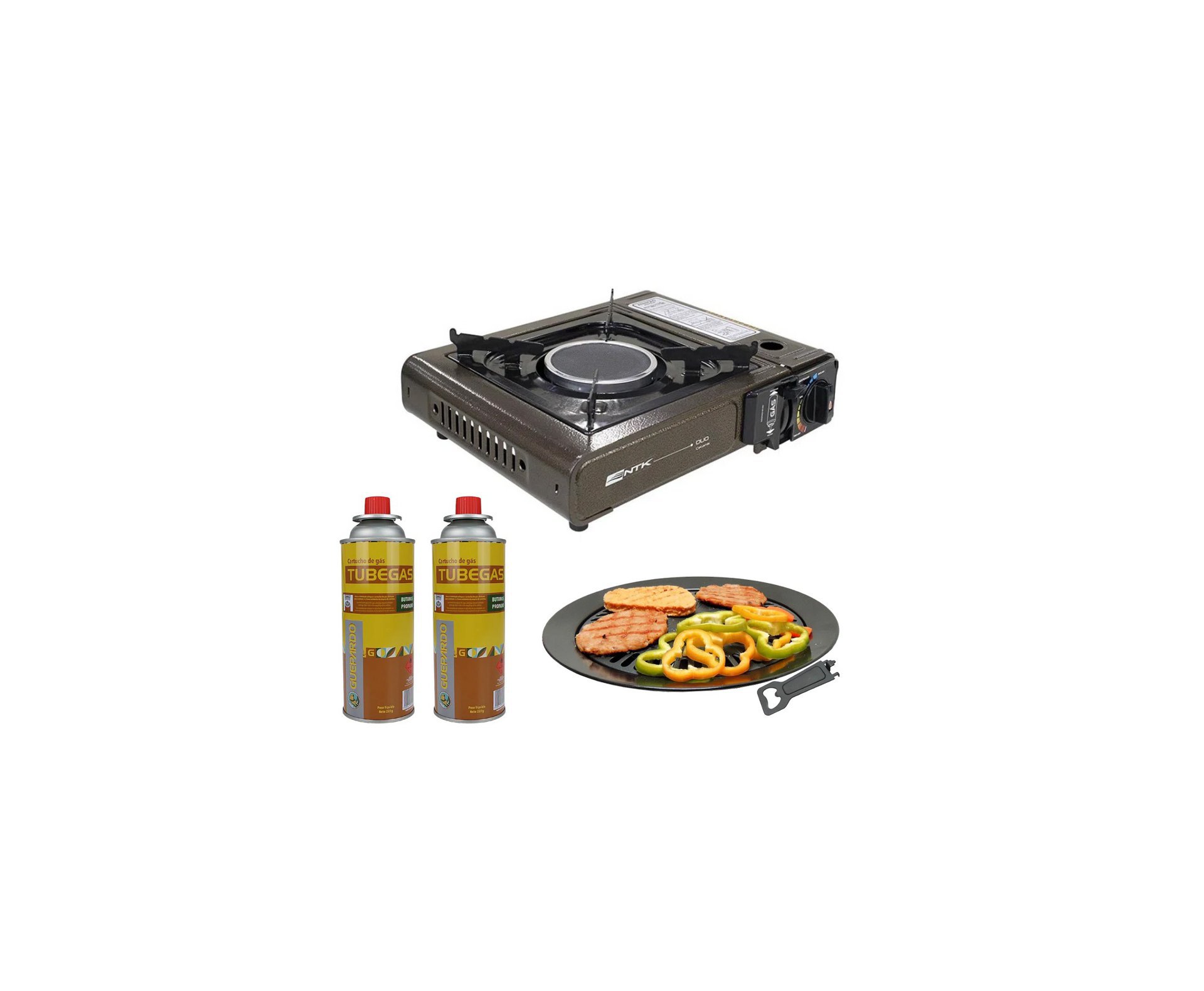 Fogareiro Duo Ceramik + Refil + Grill Plate