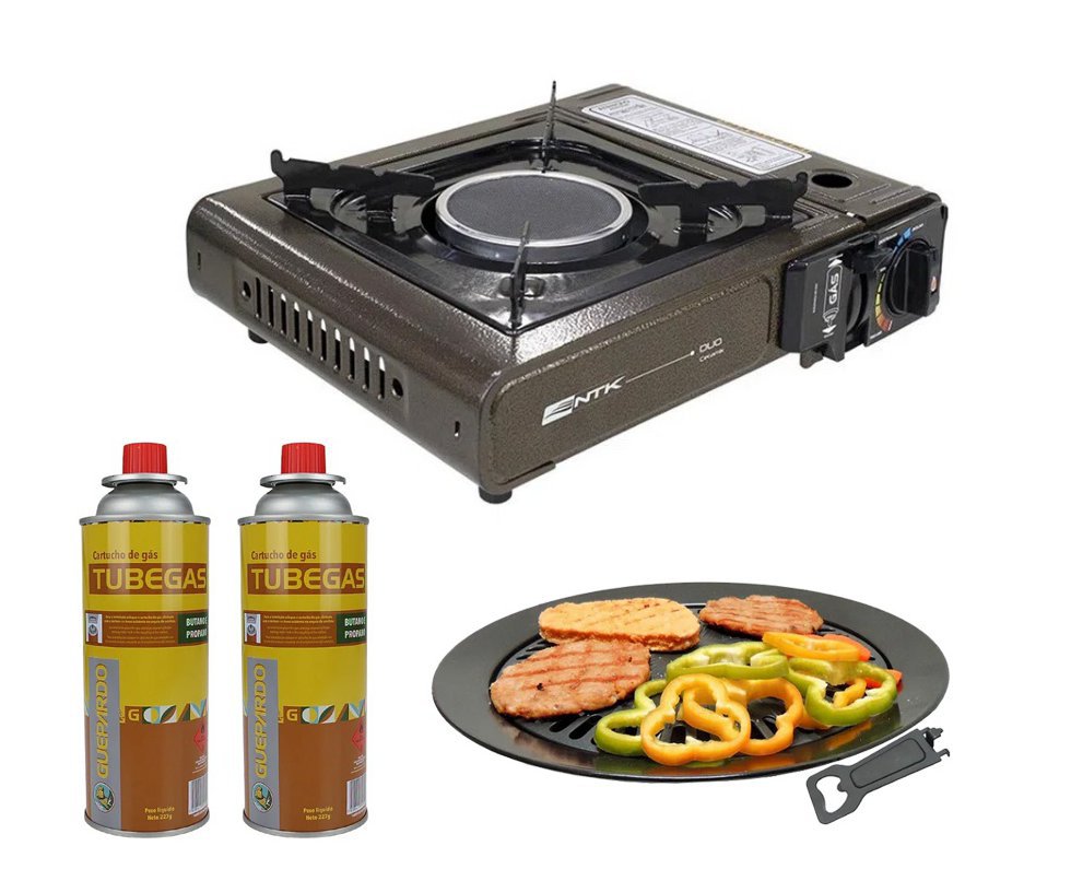 Fogareiro Duo Ceramik + Refil + Grill Plate