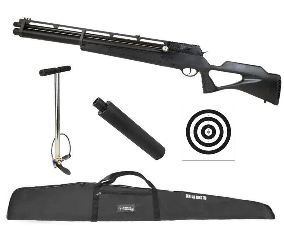 Carabina de Pressão PCP Rossi R8 VR G4 Black 5,5 + Bomba + Capa + Alvos
