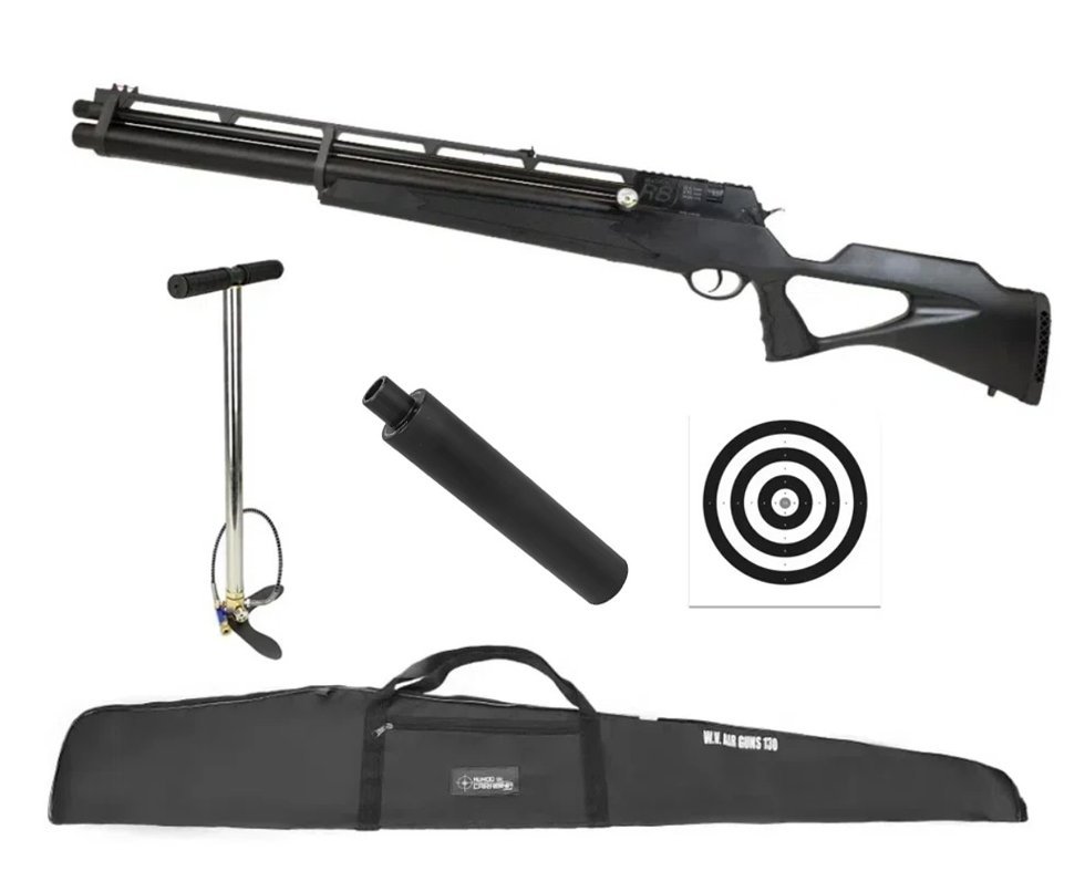 Carabina de Pressão PCP Rossi R8 VR G4 Black 5,5 + Bomba + Capa + Alvos