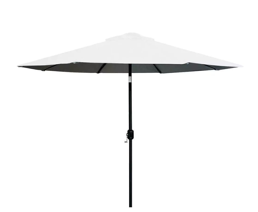 Ombrelone Central Articulado com manivela Alumínio 2,70 x 2,70m Branco - Zaka
