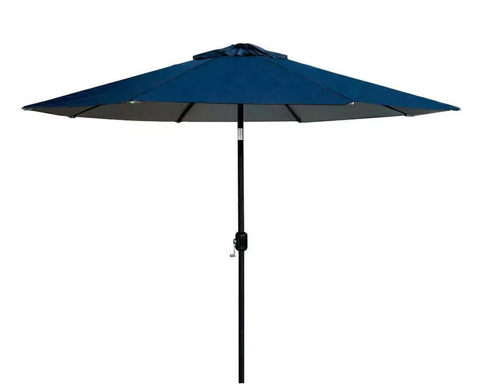 Ombrelone Central Articulado com manivela Alumínio 2,70 x 2,70m Azul - Zaka