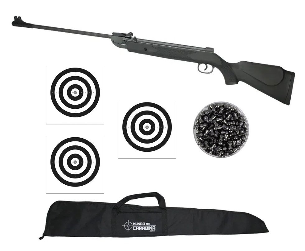 Carabina De Pressão Spa Ranger Black Cal 5,5 Mm - Fxr + Capa + Chumbinho + Alvos
