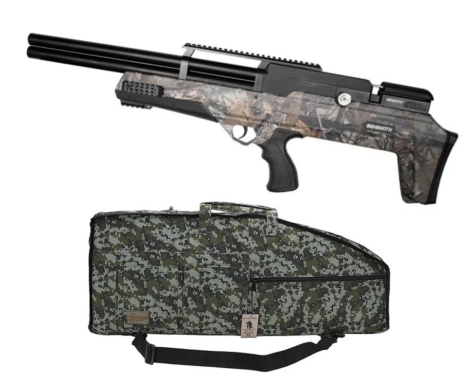 Carabina de Pressão PCP Behemoth PS-R2-SF 5,5mm Camuflada - Nova Vista + Case Estojo Bullpup Premium PRO