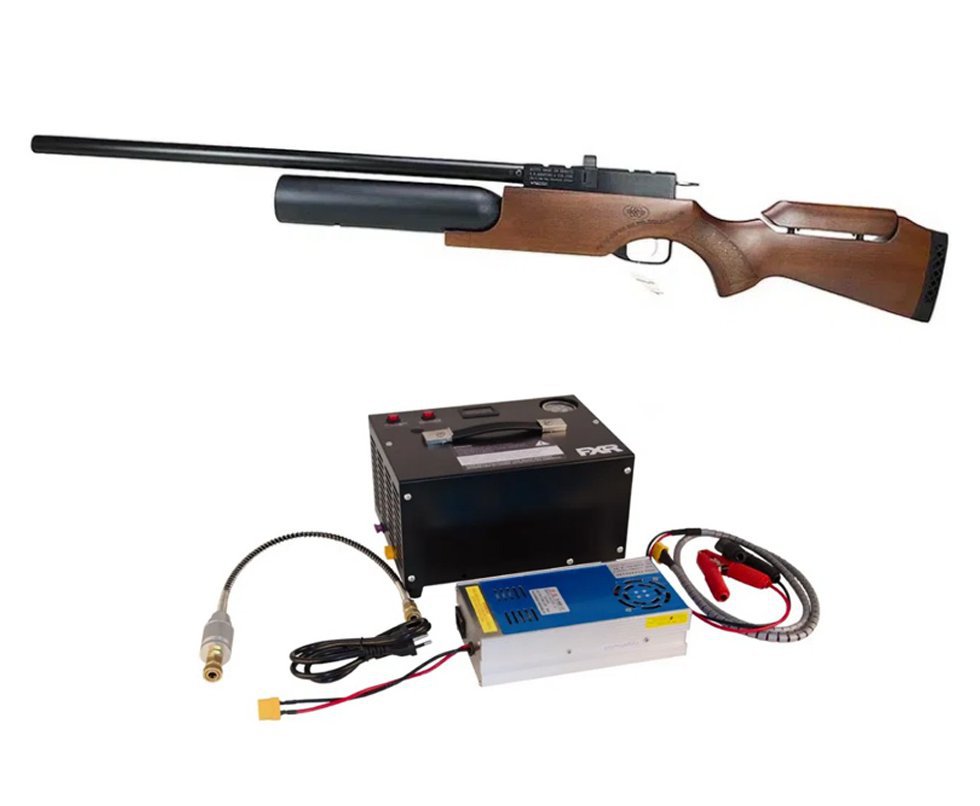 Carabina PCP Urutu 931 XL Cal 5,5mm - Boito + Compressor Compacto portátil 300BAR 110V/220V/12V SMART PTT KMD