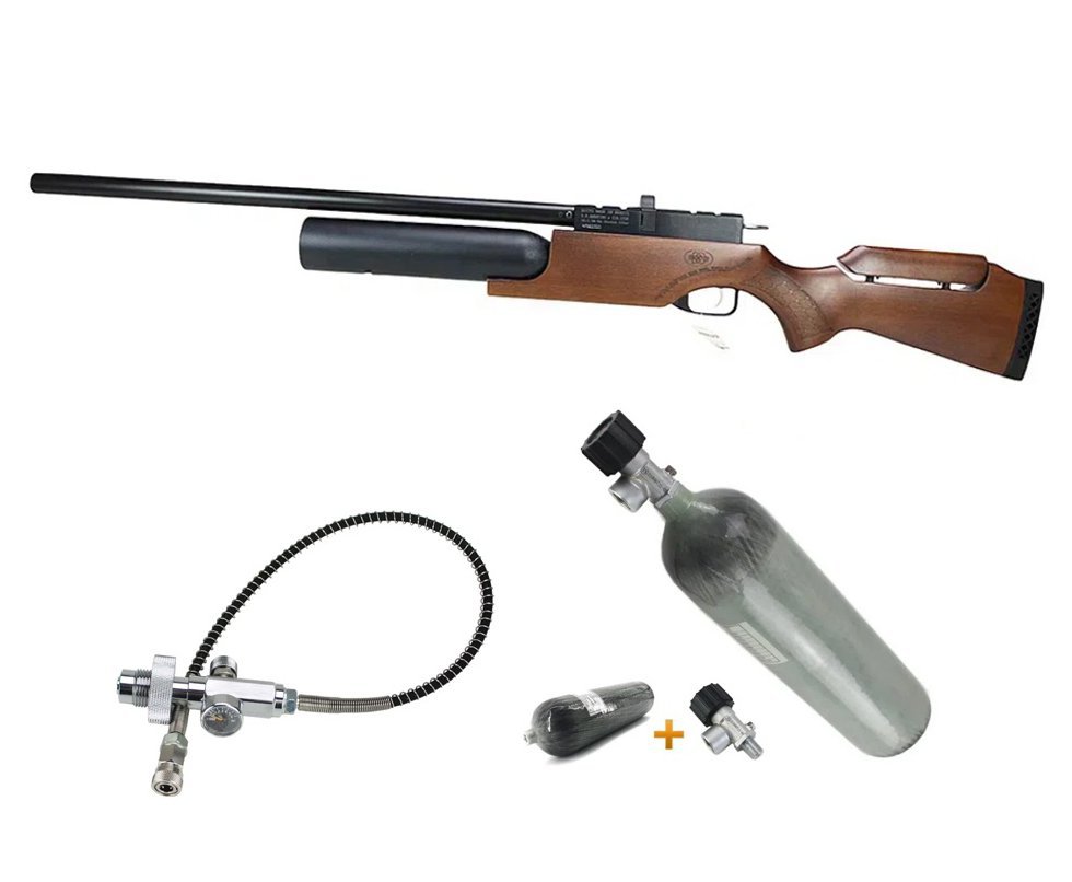 Carabina PCP Urutu 931 XL Cal 5,5mm - Boito + Cilindro Scuba + Estação de Recarga