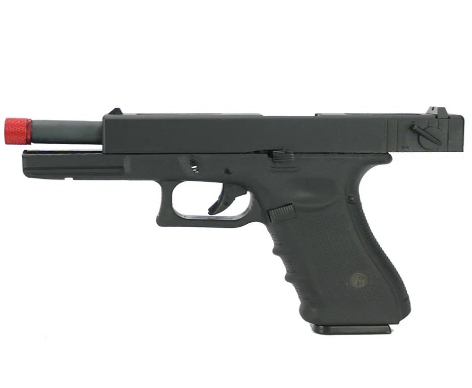 Pistola de Airsoft Gas Green Gas Glock R18 Blowback GBB 6mm Rossi + BBs + Green Gás