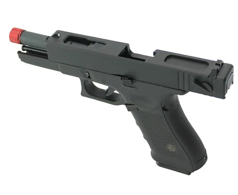 Pistola de Airsoft Gas Green Gas Glock R18 Blowback GBB 6mm Rossi + BBs + Green Gás