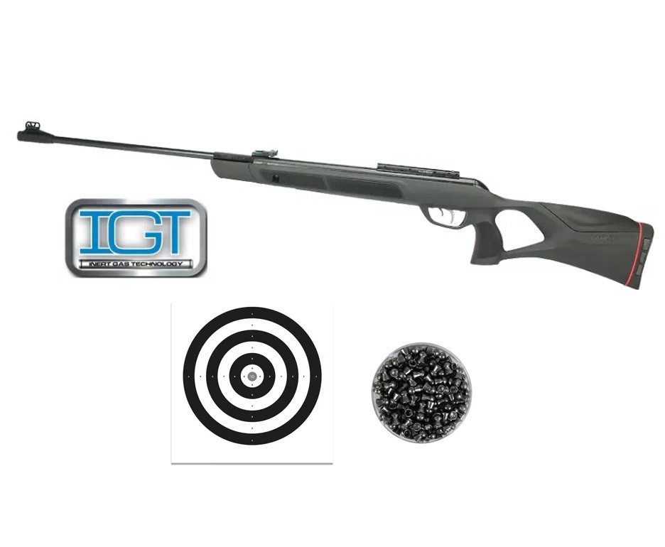 Carabina De Pressão G-magnum 1250 Igt Mach 1 Gas Ram - Polimero Cal 5,5mm - Gamo + Chumbinho + Alvos