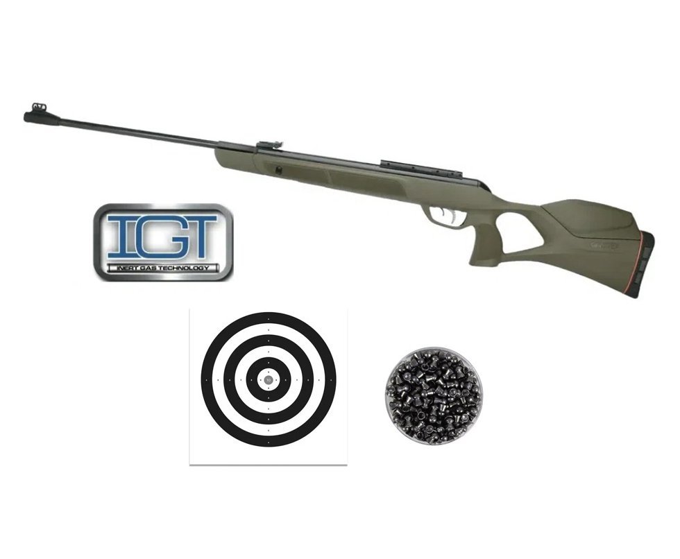 Carabina De Pressão G-magnum 1250 Igt Jungle Mach 1 Gas Ram Cal 5,5mm - Gamo + Chumbinho + Alvos