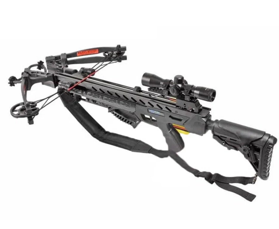 Besta/Balestra Composta Frost Wolf MK-XB56BK 175 LBS - ManKung + 03 Flecha Fibra De Carbono Com Ponta Para Caça 30" - Mankung