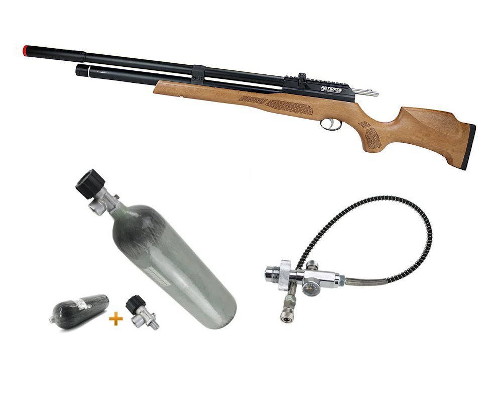 Carabina PCP Artemis M25W Thunder Classic 5.5mm - FXR + Cilindro Scuba 6,8L + Estação de Recarga