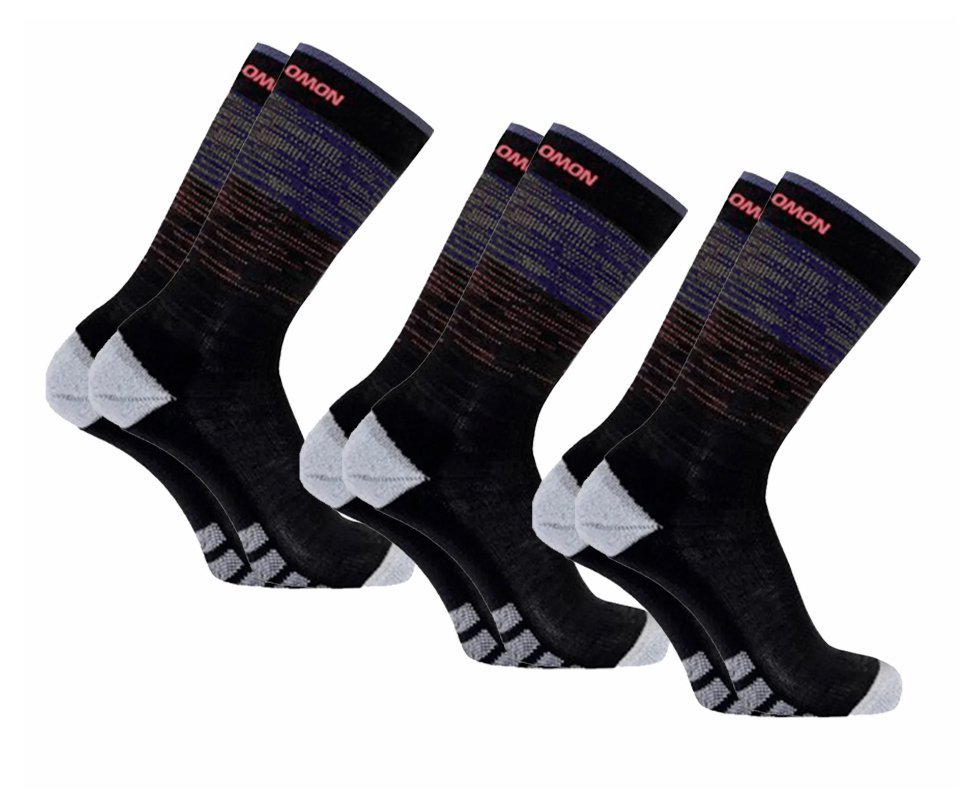 Meia Salomon Predict Crew Tripack 3 Pares Preto - 38-43